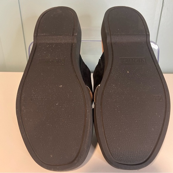 Vionic Leila Azalea Suede Ruffled Criss Cross Slides. Size 6 1/2. - Picture 5 of 12